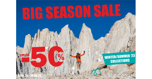 Big Season Sale with up to 50% OFF is now ON at Basecamp Shop