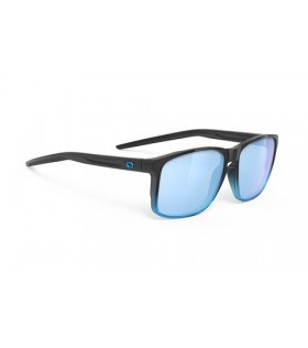 Sunglasses Rudy Overlap Multilaser Ice Black Fade Crystal Azur
