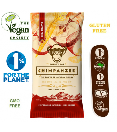 Chimpanzee Energy Bar Apple & Ginger 55g