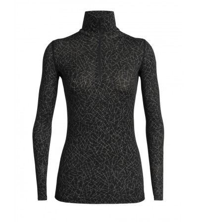 Merino Bluse Icebreaker 200 Oasis LS Half Zip Sky Paths W's