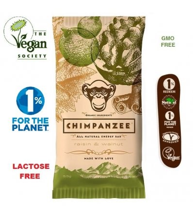 Chimpanzee Energy Bar Raisin & Walnut 55g