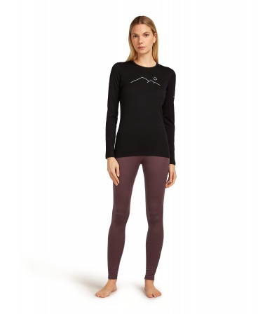 Icebreaker Women's Merino 200 Oasis LS Crewe Rainer Ridge