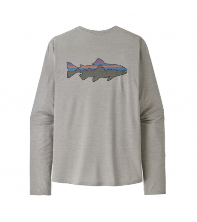 Patagonia Long-Sleeved Capilene Cool Sun Shirt - Fitz Roy Trout 40+ UPF M's