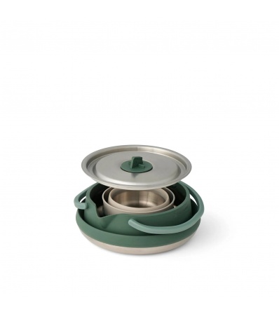 Sea To Summit Detour Stainless Steel Collapsible Kettle Cook Set 1.6l - 3 piece