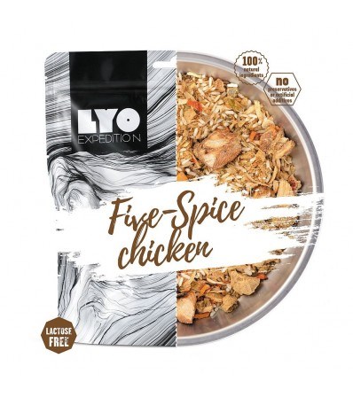 Пиле с ориз и пет вида подправки LYO Five Spice Chicken & Rice 500g