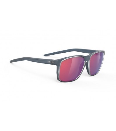 Sunglasses Rudy Overlap Multilaser Red Ice Blue Metal Matte