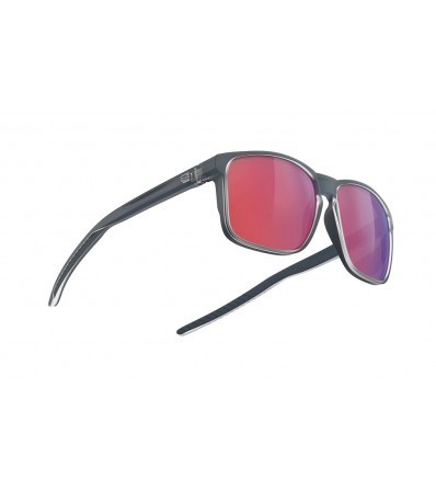 Sunglasses Rudy Overlap Multilaser Red Ice Blue Metal Matte