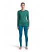 Icebreaker Merino 200 Oasis Long Sleeve Crewe Moss Bloom AOP W's