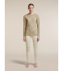 Icebreaker Merino 200 Oasis Long Sleeve Crewe Moss Bloom AOP W's