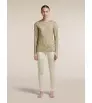 Мерино Блуза Icebreaker Merino 200 Oasis Long Sleeve Crewe Moss Bloom AOP W's